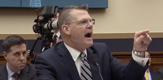 Acting Secret Service Director Donald Rowe Yelling